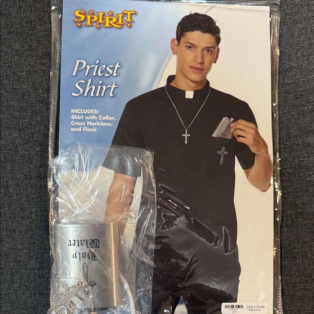 Spirit Black Priest Halloween Costume Set